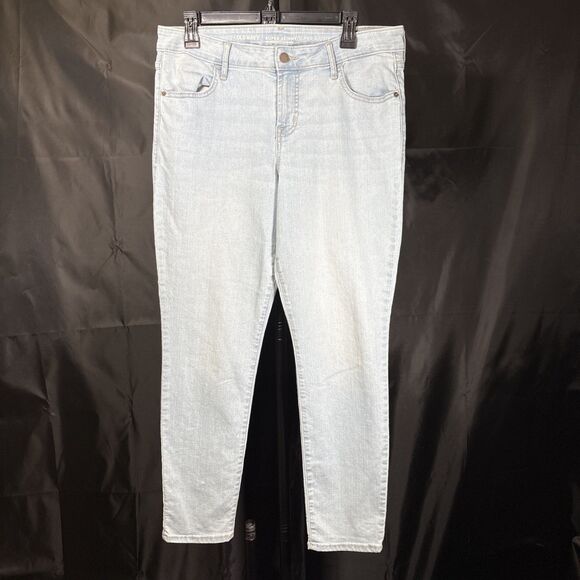 Old Navy Super Skinny Ankle Women's size 12 Light Wash Blue Denim Jeans - Picture 3 of 9